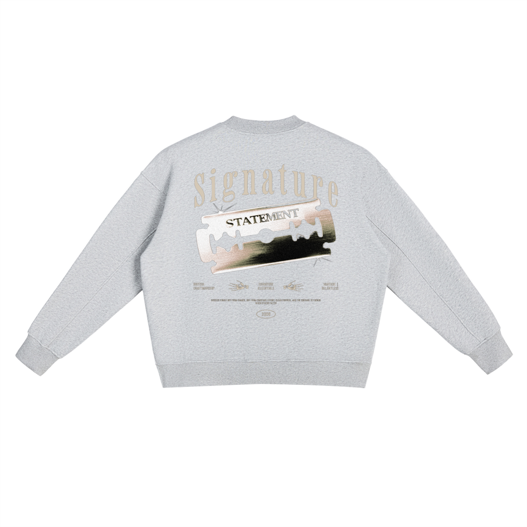 Signature Statement Fleeced Slit Sweatshirt