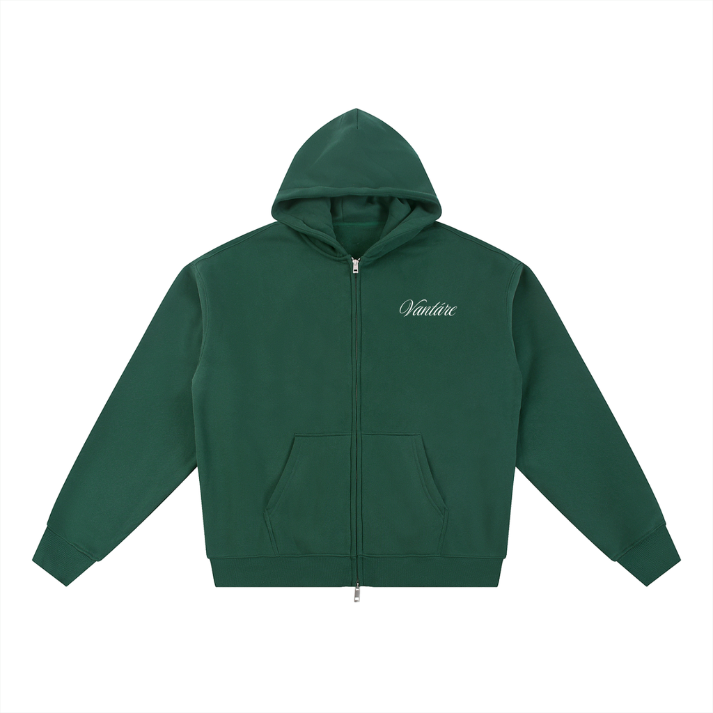 Signature Statement Fleeced Zip-Through Hoodie